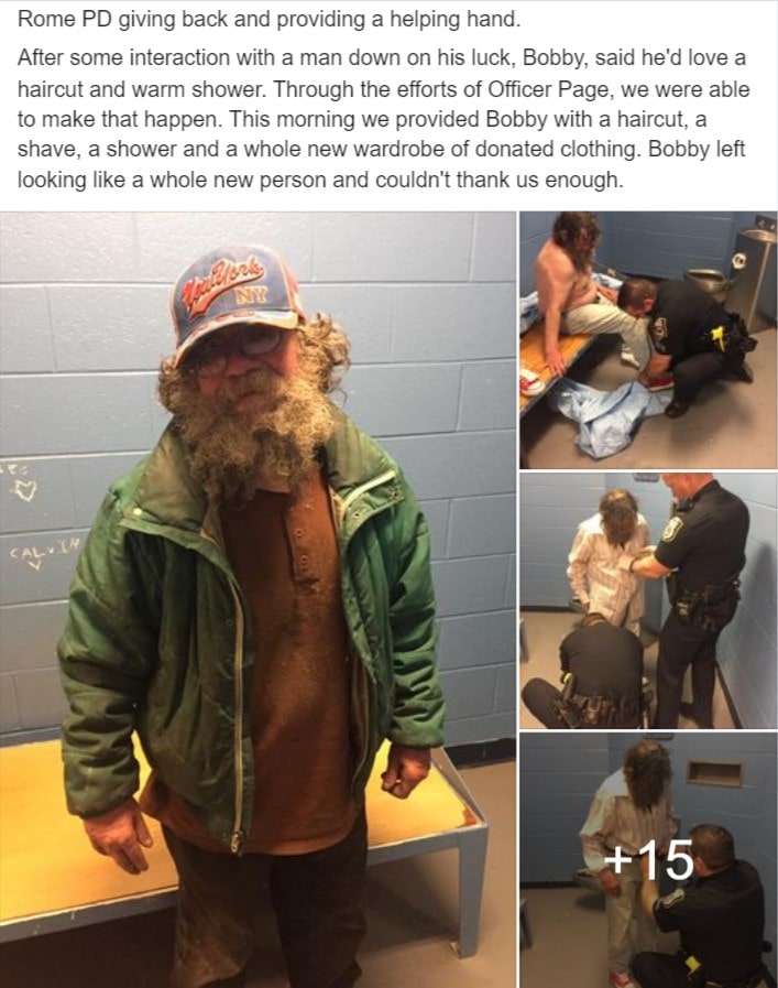 A cop stopped this friendly but unfortunate old man who was walking the streets of New York with nowhere to go.