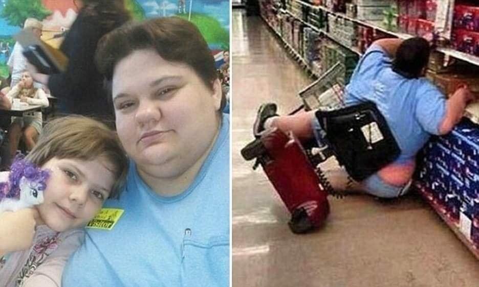 Everyone who knew her laughed at her after a photo of her falling inside the grocery shop was taken