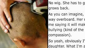 Dad shaves daughter’s head after she’s caught bullying cancer-stricken classmate