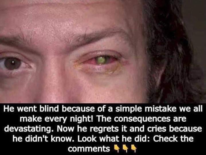 He lost his sight as a result of a nightly blunder we all commit!