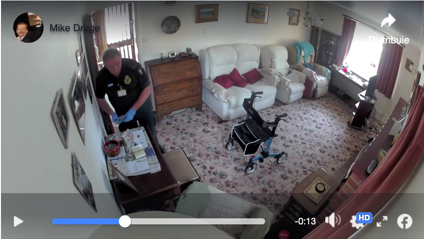 Paramedic Steals Old Lady’s Money Right after She Dies, Spots Hidden Camera Filming Him