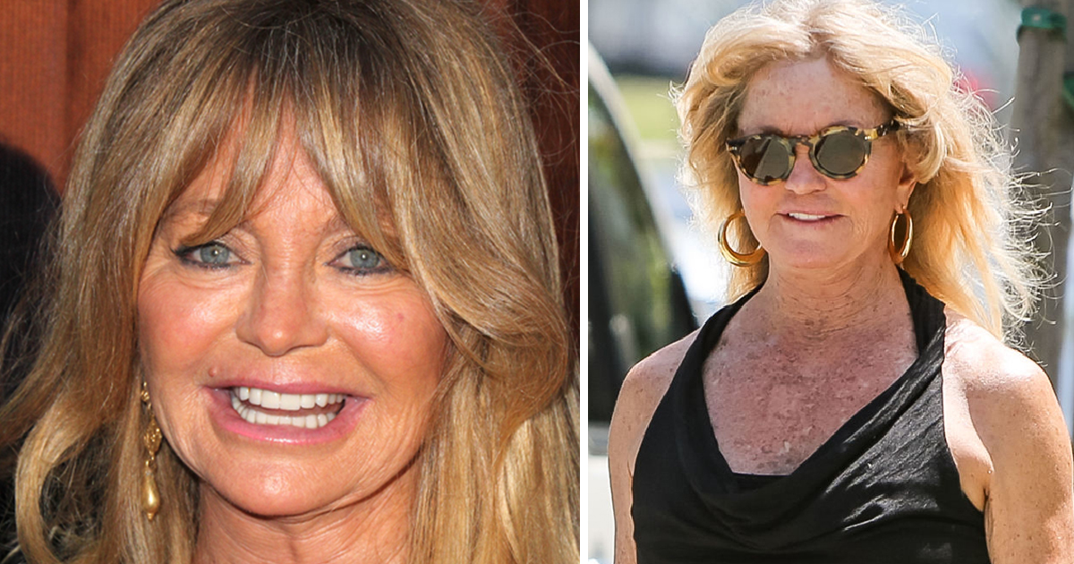 Goldie Hawn shows her natural look walking makeup free in broad daylight