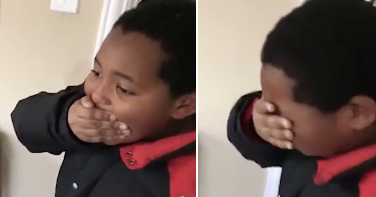 8-year-old breaks down in tears getting his own bed after years of being homeless