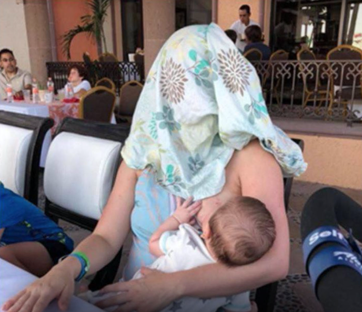 Breastfeeding Mom Has Hilarious Response When Asked to Cover Up