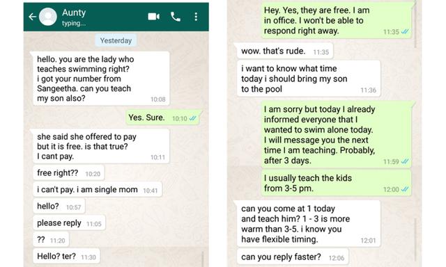 ‘So rude’: Mom’s crazy demands to stranger offering free swimming lessons