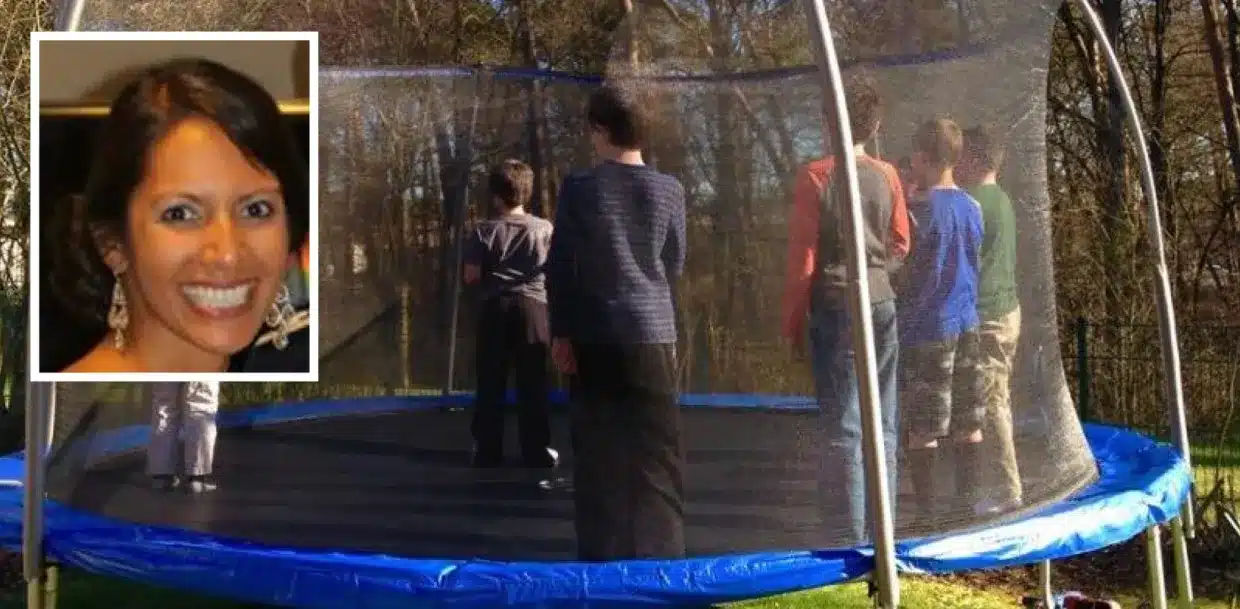 Boys On Trampoline Suddenly Freeze, Then Mother Hears Unmistakable Sound And Realizes Why