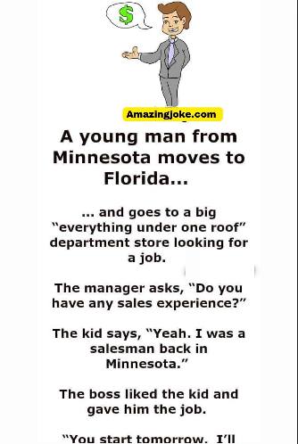 Young Minnesotan shocks his boss at his new job in Florida