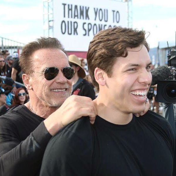 Joseph Baena wishing his dad Arnold Schwarzenegger happy 75th birthday