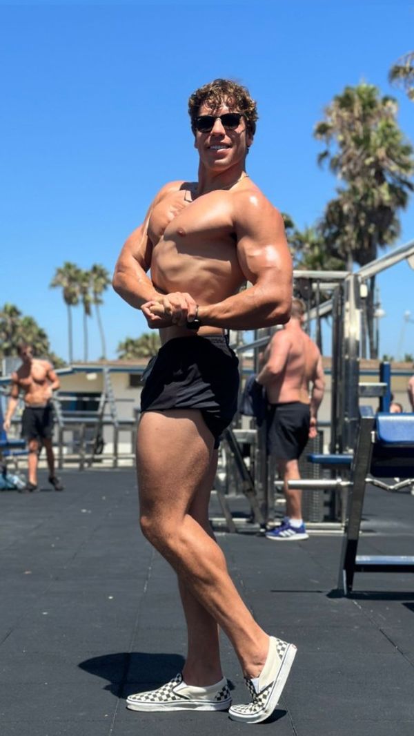 Joe Baena showing off his physique