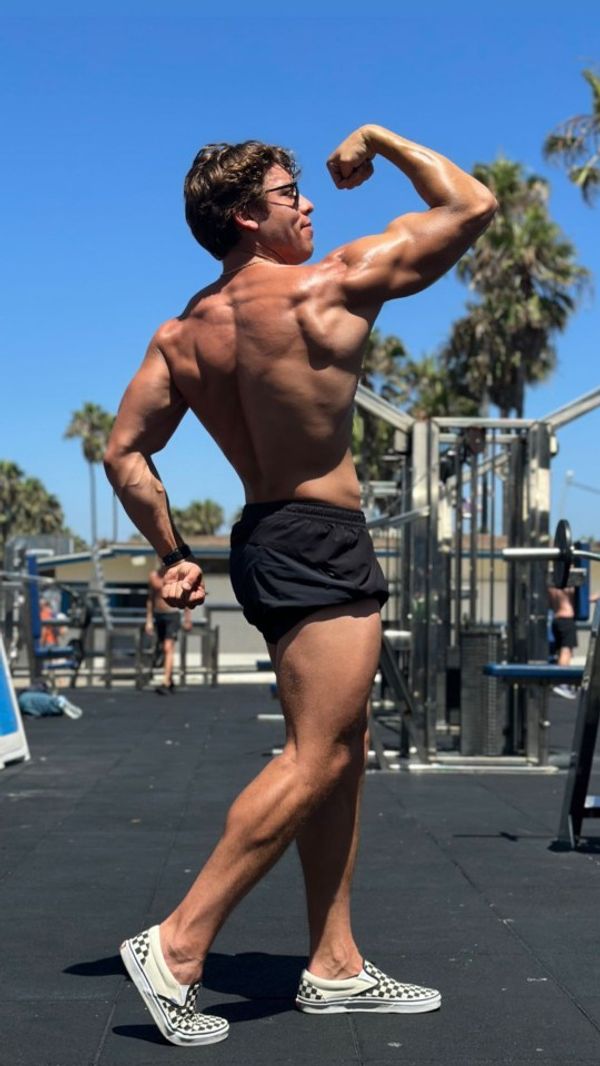 Joe Baena showing off his physique