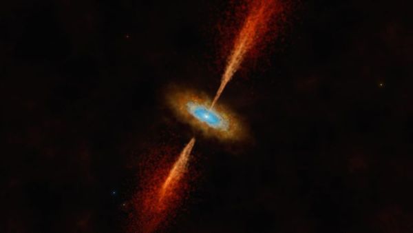 Young Star with Planet-Forming Disk Discovered in Distant Galaxy