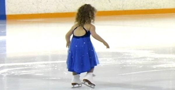 Watch this adorable little girl’s impressive ice skating moves