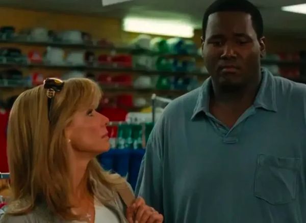 Quinton Aaron defending Sandra Bullock