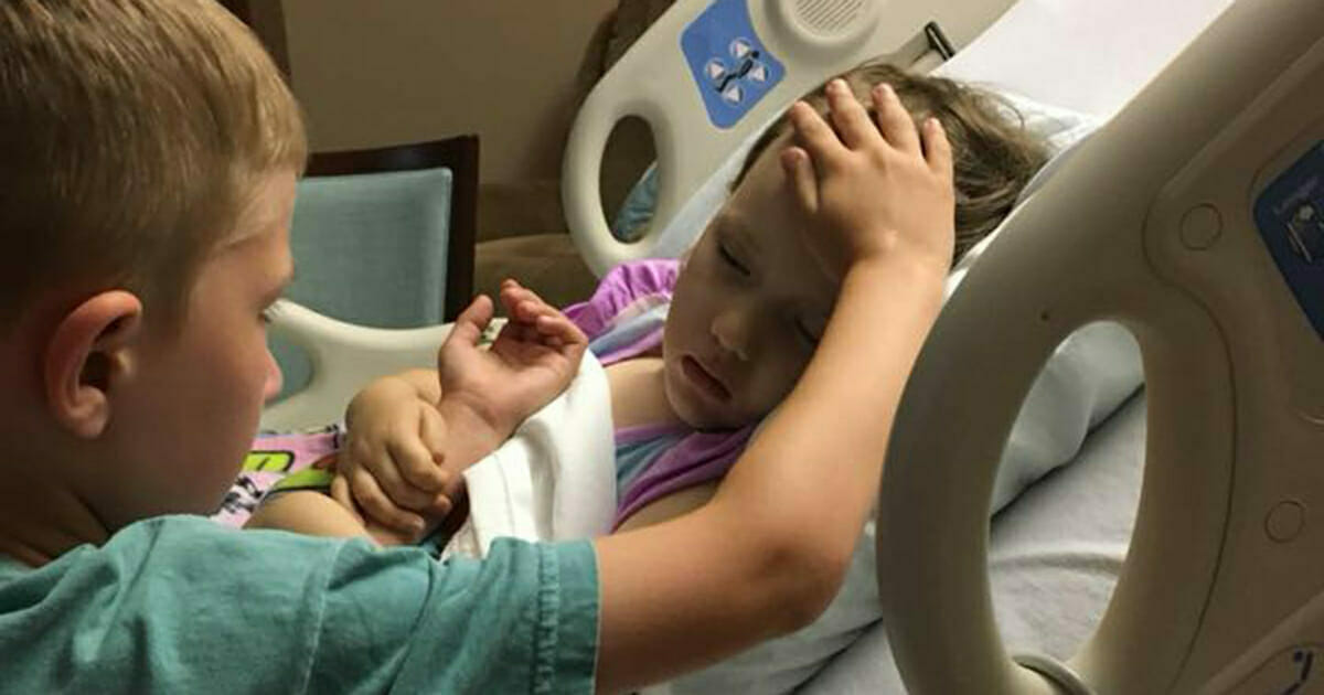 Heartwarming Moment of Sibling Love: 6-Year-Old Comforts Dying Little Sister