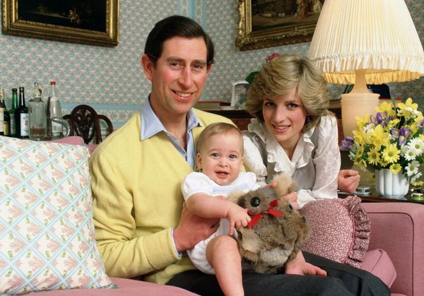 Princess Diana and Prince Charles with baby Prince William