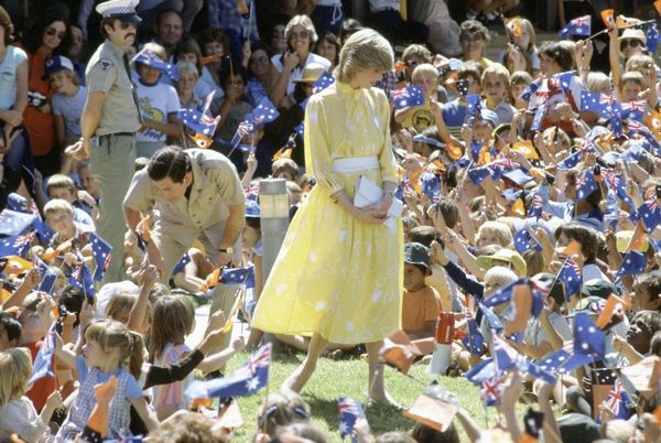 Princess Diana in a summer dress