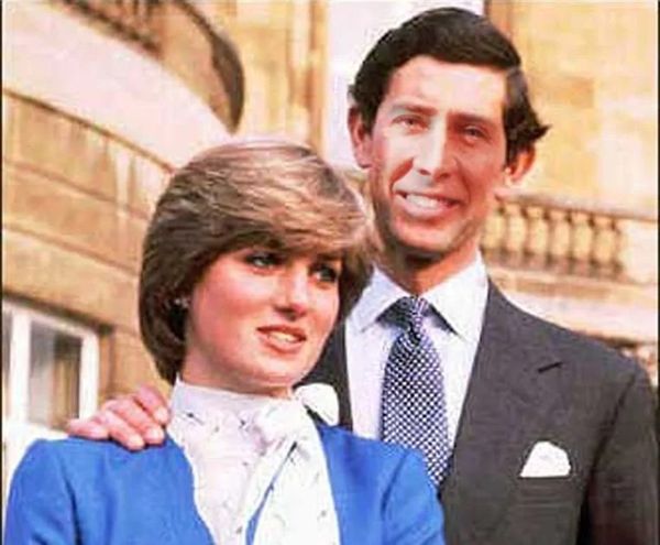 Lady Diana Spencer and Prince Charles after their engagement