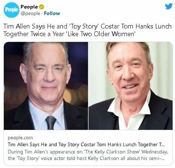 Tom Hanks and Tim Allen on the red carpet