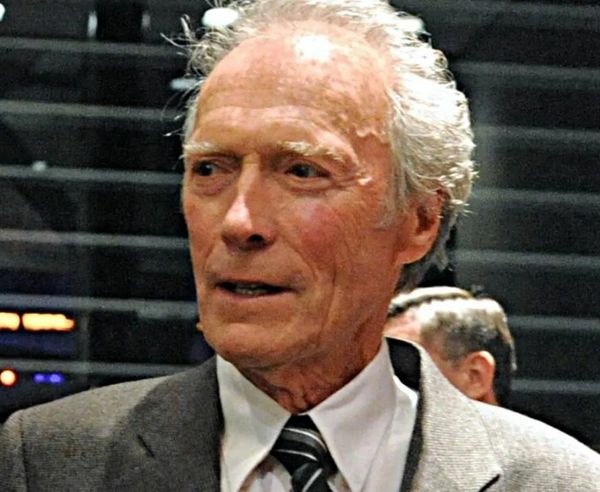 Clint Eastwood filming on the street