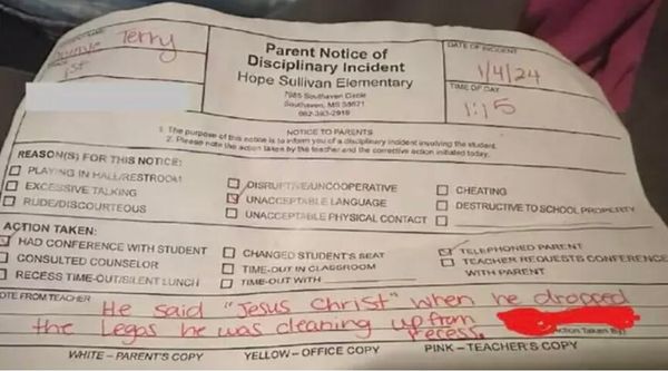 7-Year-Old Boy Disciplined at School for Saying ‘Jesus Christ’, Mom Claims