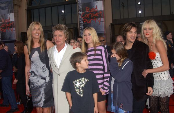 Rod Stewart with his newborn grandsons