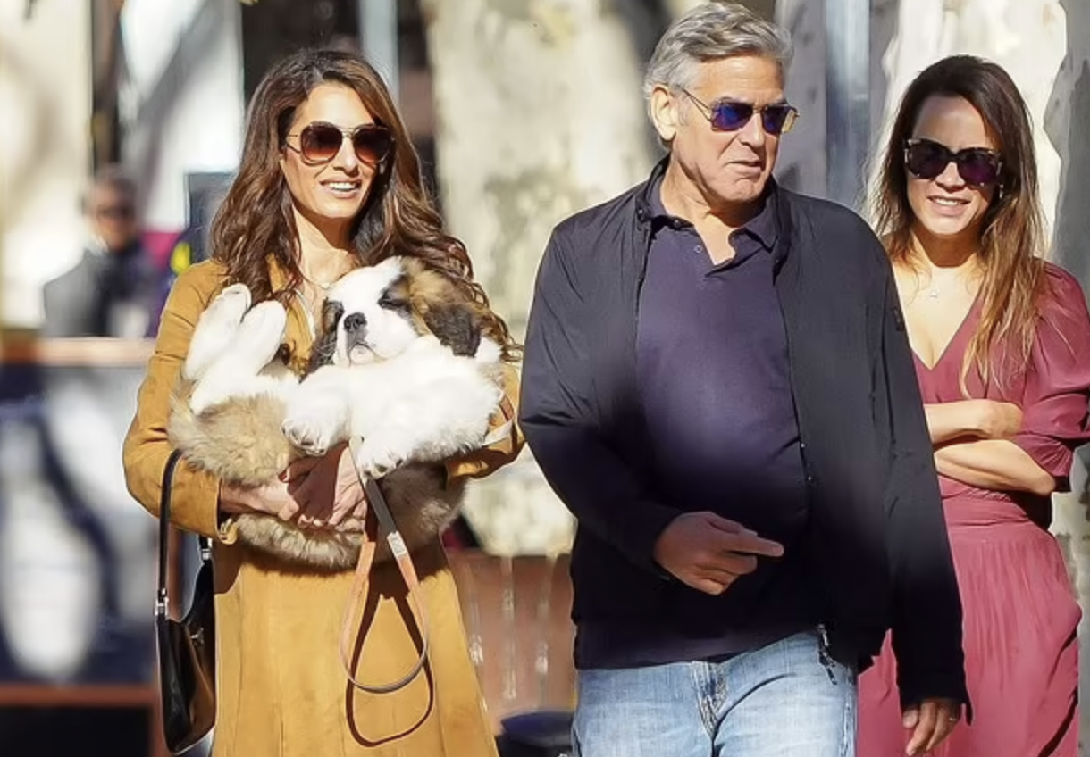 George and Amal Clooney Rock Denim in the South of France