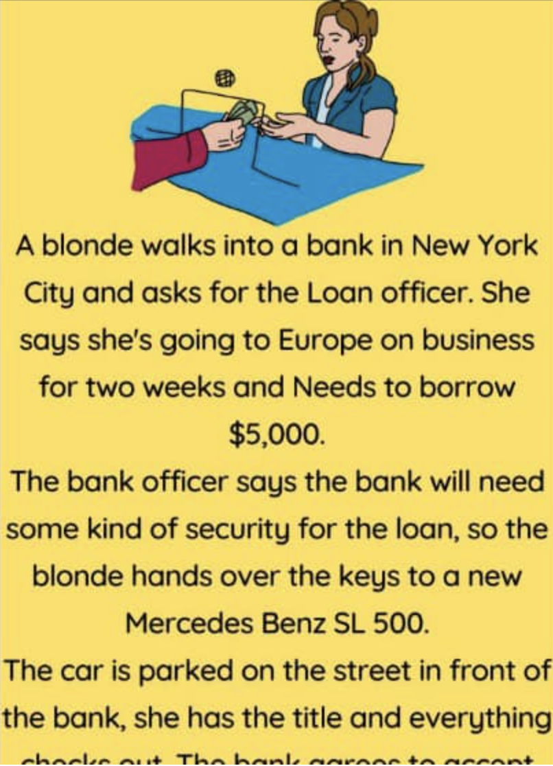 The Clever Blonde and the Bank